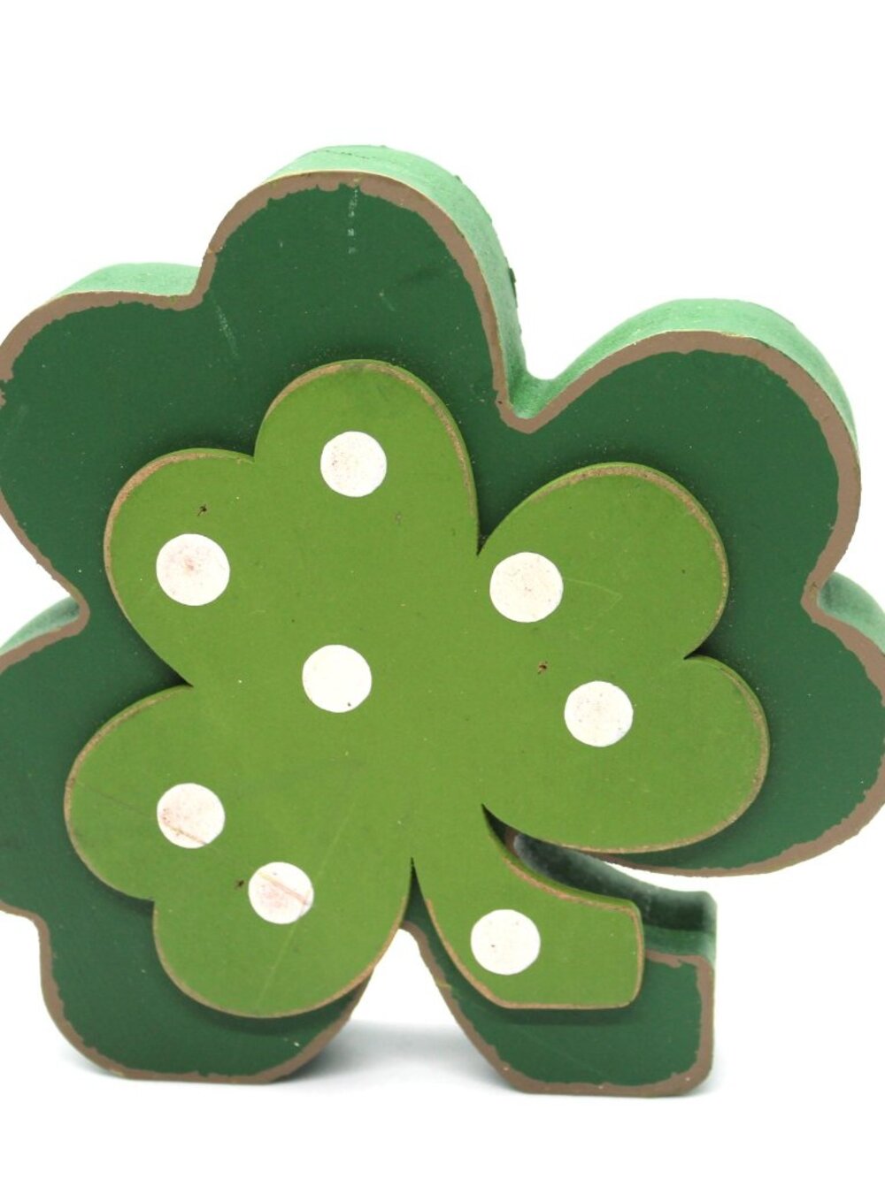 The Lakeside Collection Wooden St. Patricks Day Shamrock Table Decorative Sign